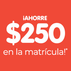 Ahorre $250 en la matrícula